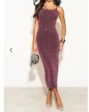 Scooped-neck sleeveless metallic-knit maxi dress in Sliver Gold Black Blue