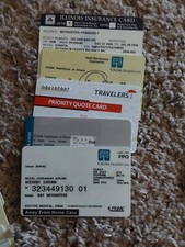 5 DIFFERENT VINTAGE INSURANCE / TRAVEL CARDS USED - EXPIRED - NO VALUE