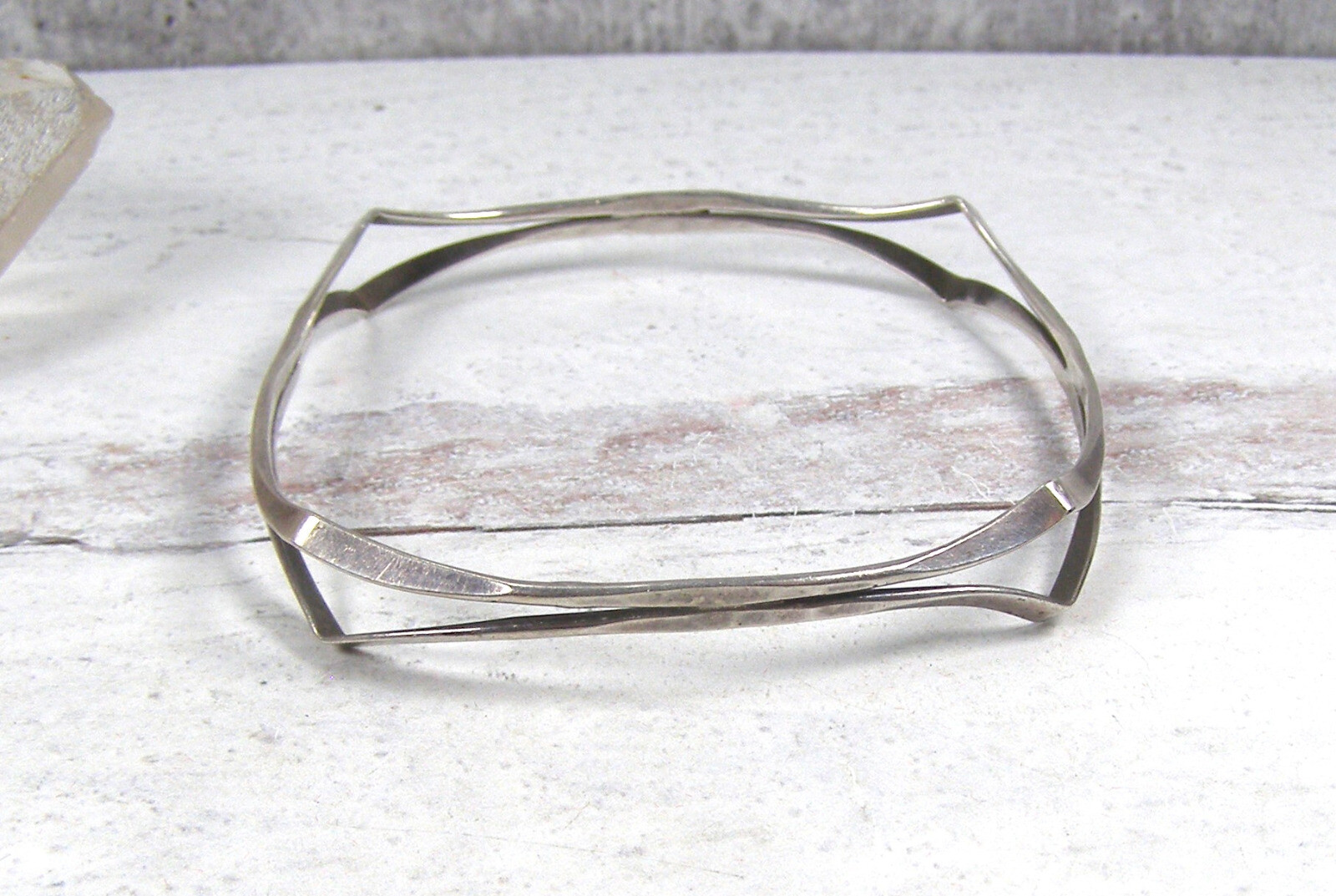 Unique Sterling Silver Geometric Squared Organic … - image 3
