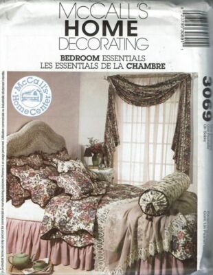 McCall's 3069 Home Decorating Bedroom Essentials Sewing Pattern UNCUT