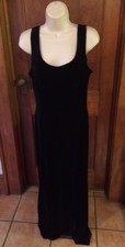 J.R. Nites By Caliendo Midnight Black Velour Velvet Evening Gown Dress NWOT