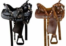 Western pleasure Trail Synthetic Horse Saddle Free Tack Set
