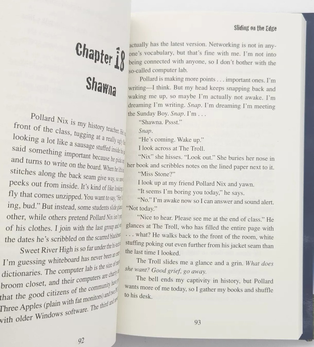 Sliding on the Edge By C. Lee McKenzie FIRST EDITION 2009 Hardcover Book thumbnail 20