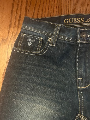Girl's Jeans Dark Blue Guess Pants size 10 Cotton Blend - Picture 3 of 6
