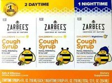 Zarbee's Children's Cough Syrup Day (8 oz) & Nighttime (4 oz) - EXP 04/2026