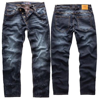 Rock Creek Herren Jeans Regular Fit Dunkelblau Herrenjeans Hose Used RC-2269 NEU