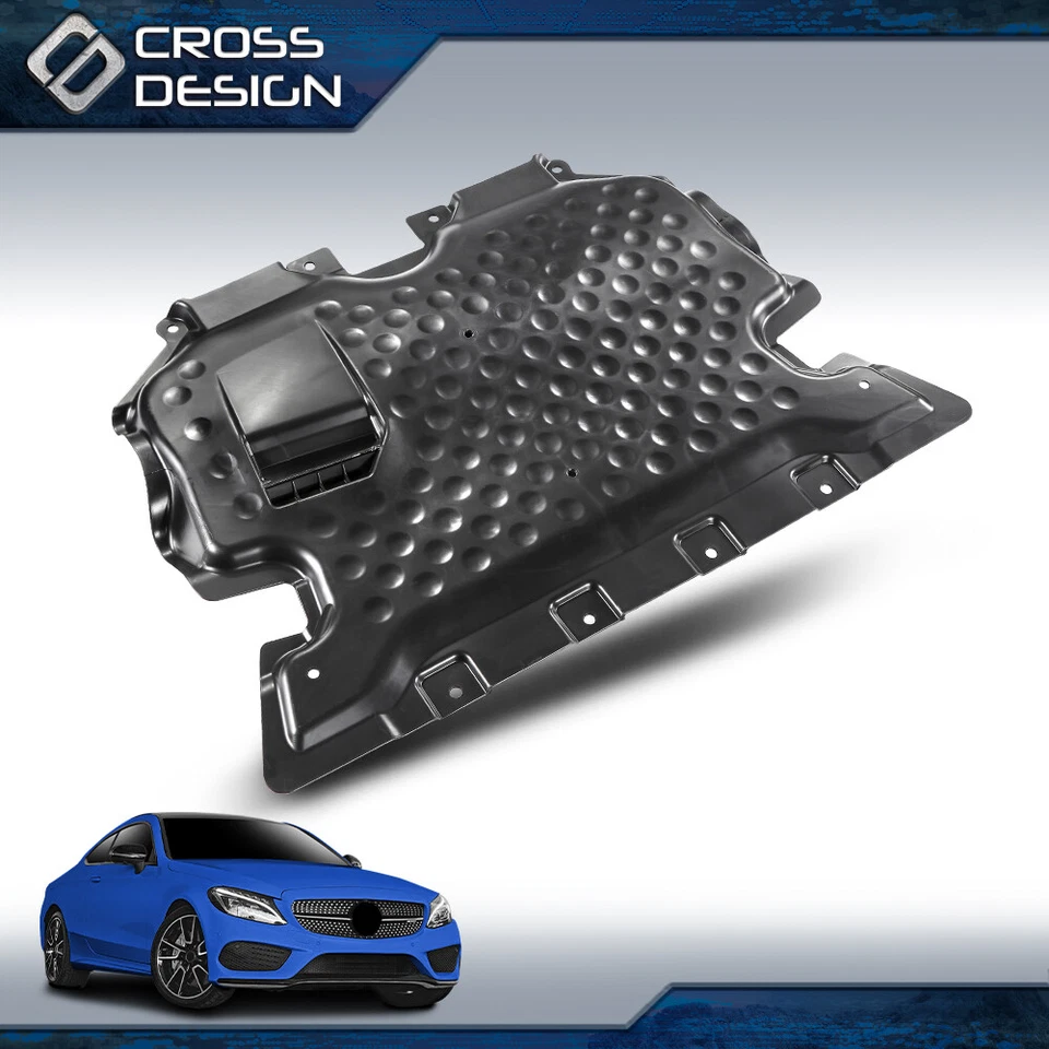 Protector contra salpicaduras del motor | Delantero/Trasero | Ajuste central para Mercedes-Benz C300 2015-2022 Foto 2 de 4