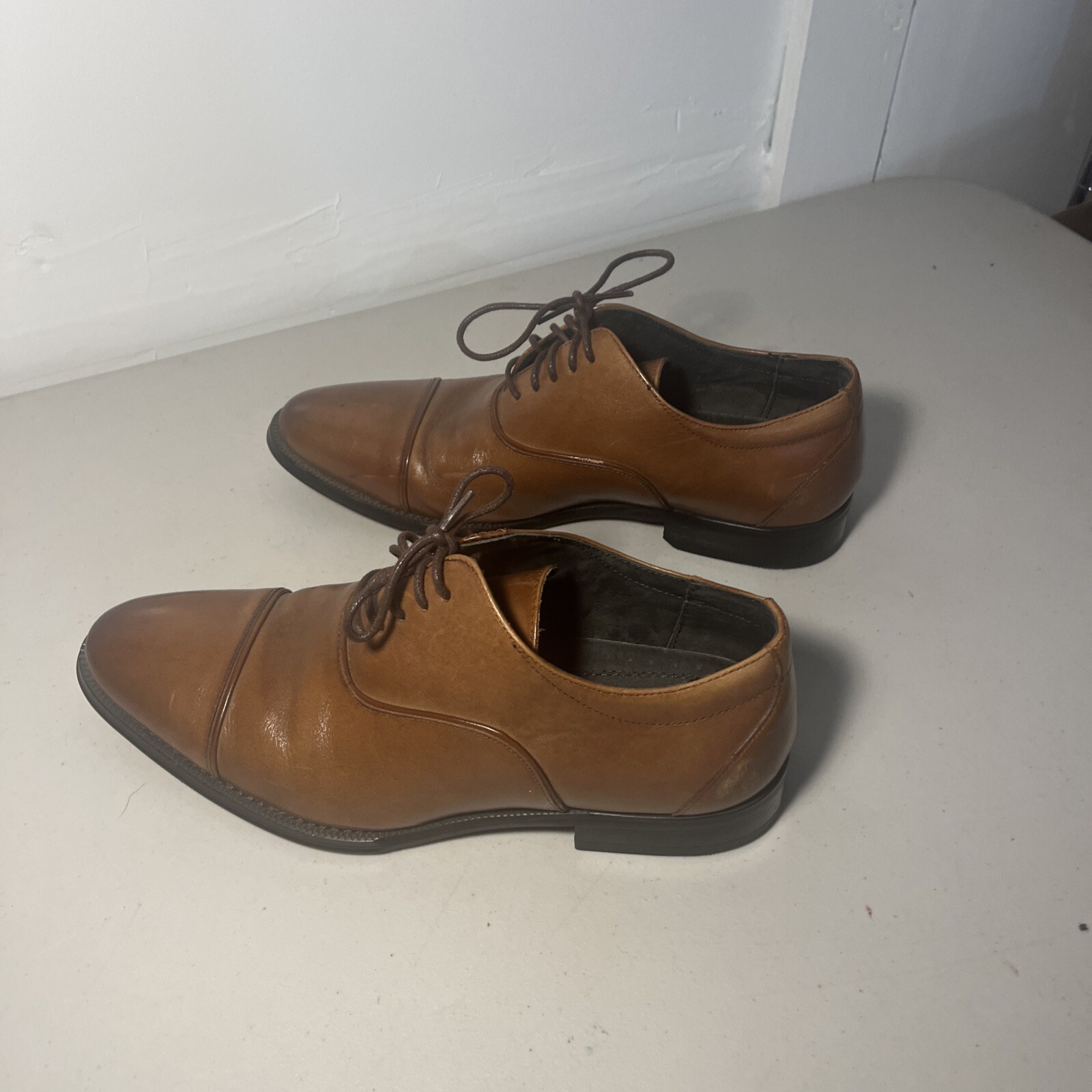 SAOLA Stacy Adams Uomo Madison 8 9 Cap Toe Oxford Marrone Oxford