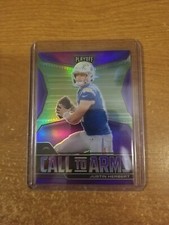 2021 PANINI PLAYOFF FOOTBALL PURPLE PRIZM CALL TO ARMS #CA-JHE JUSTIN HERBERT