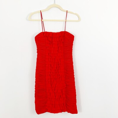 cache red cocktail dress 90s 'cache' Red Formal Maxi Dress / Small