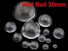 4 pcs Transparent Clear Flatback Glass Half Sphere Ball Cabochon 30mm No Hole
