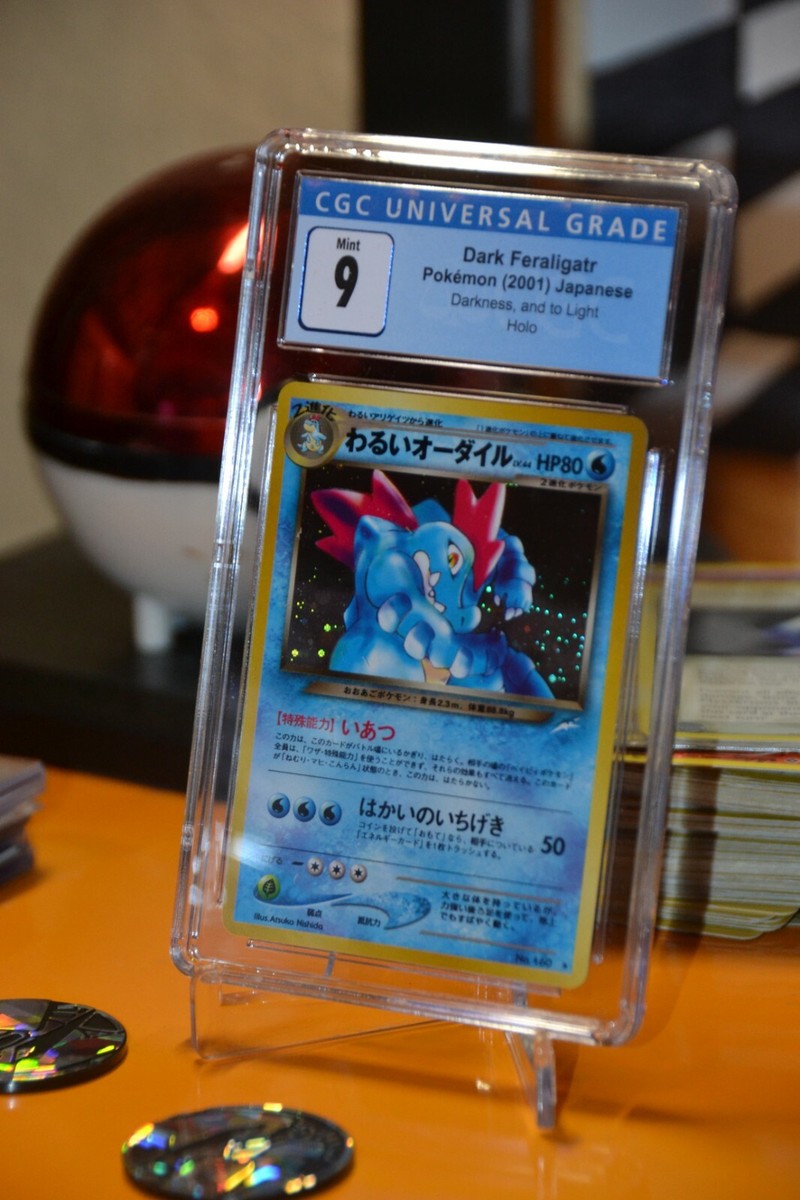 わるいオーダイル DARK FERALIGATR HOLO PSA8 Dark Feraligatr Darkness, and to Light Holo (Japanese