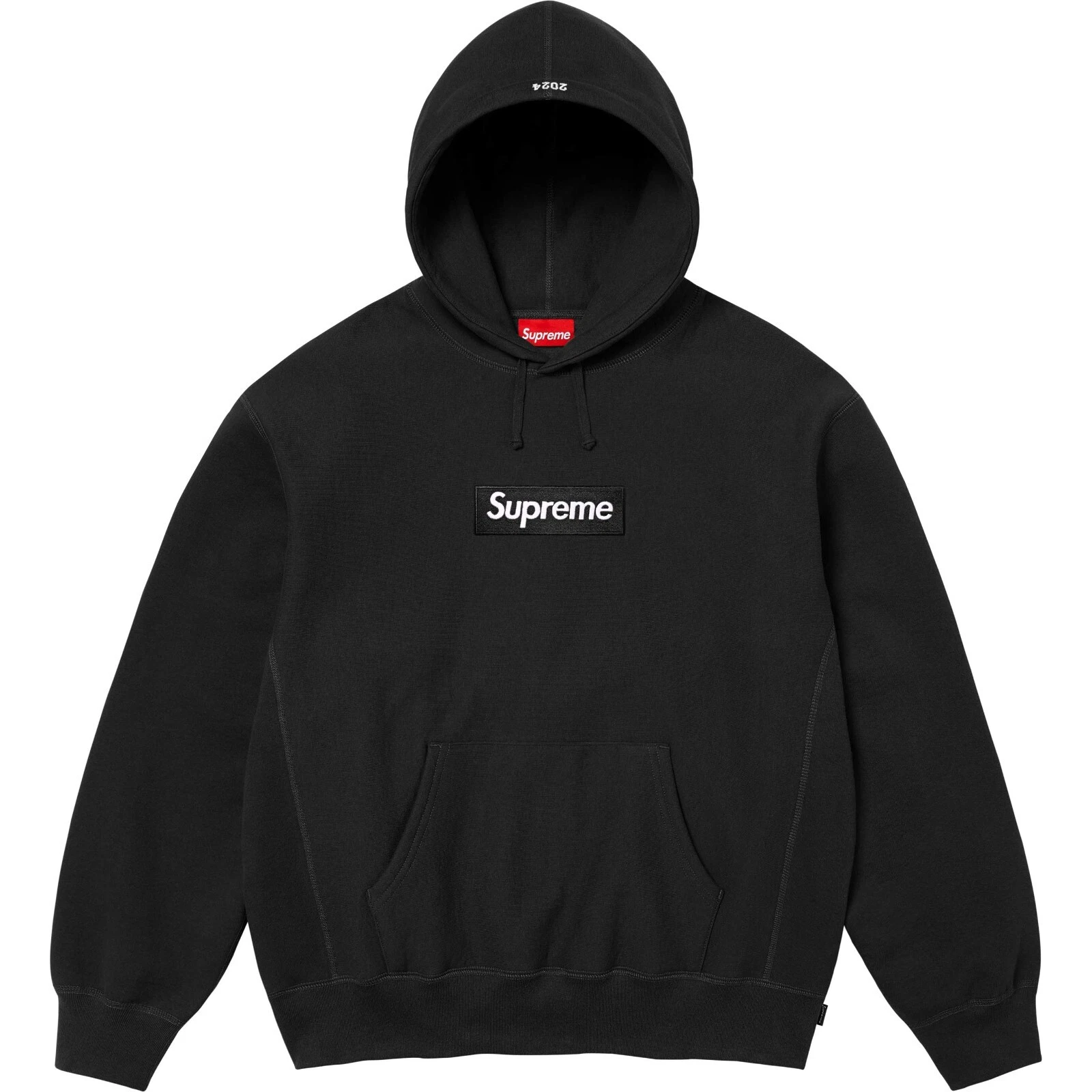 Sweat à capuche noir FW24 logo Supreme Box NEUF taille S Small