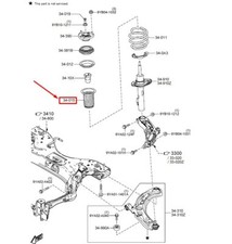 SOFFIETTO PUNTONE SOSPENSIONE ANTERIORE MAZDA CX-30 DM BDTS34015 NUOVO ORIGINALE