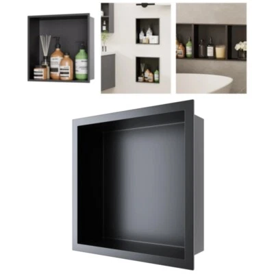 Bathroom Shower Niche 304 Stainless Steel Recessed Shower Storage Shelf 30x30cm