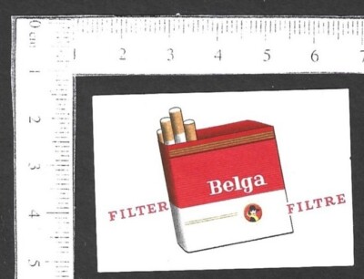 belga cigarettes Vintage advertisement label / poster stamp BELGA CIGARETTES