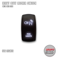 White Laser Etch Led Rocker Switch 5 Pin Dual Light 20a 12v On Off - Fog Lights