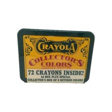 Vintage 1991 Crayola Collectors Colors Limited Edition Tin 72 Crayons Sealed