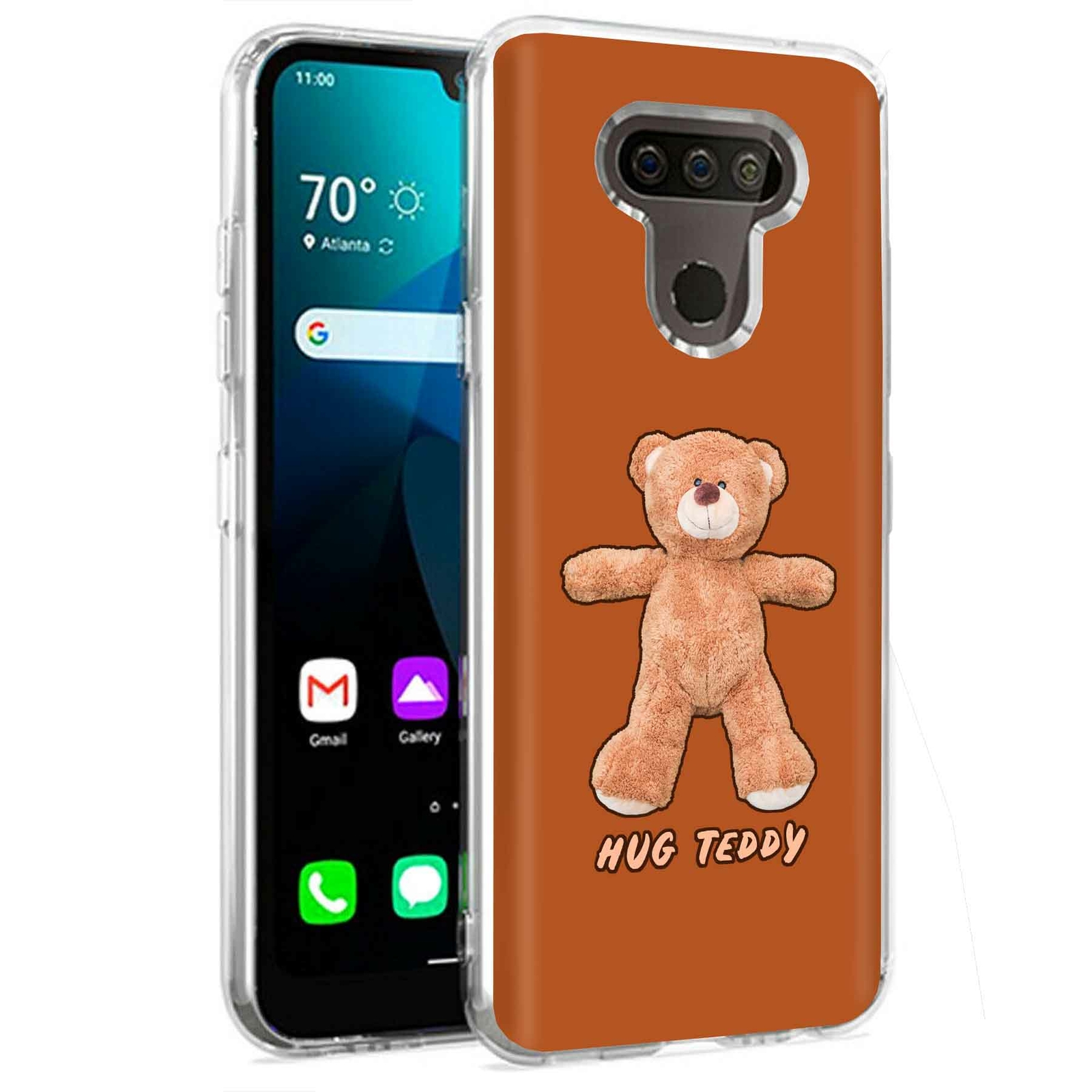 Phone Case for LG Harmony 4,Premier Pro Plus,K41, Teddy Bear Hug Print