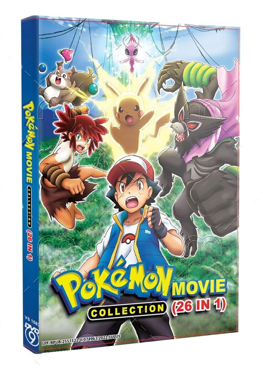 Pokemon Complete Movie Collection 26 IN 1 Anime DVD English Sub Free Gift