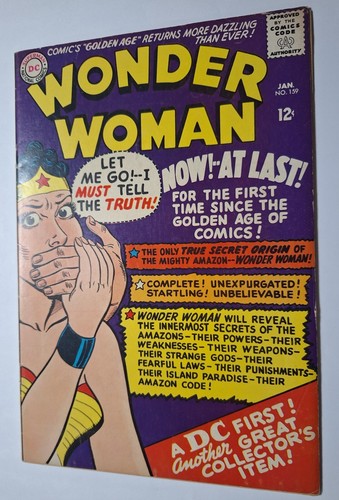 Wonder Woman #159 Secret Origin of Wonder Woman /Ross Andru cover DC Comics 1966 - Picture 7 of 24