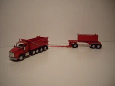 DCP FIRST GEAR 1/64 RED KW T880 QUAD-AXLE ROGUE DUMP AND ROGUE TRANSFER DUMP
