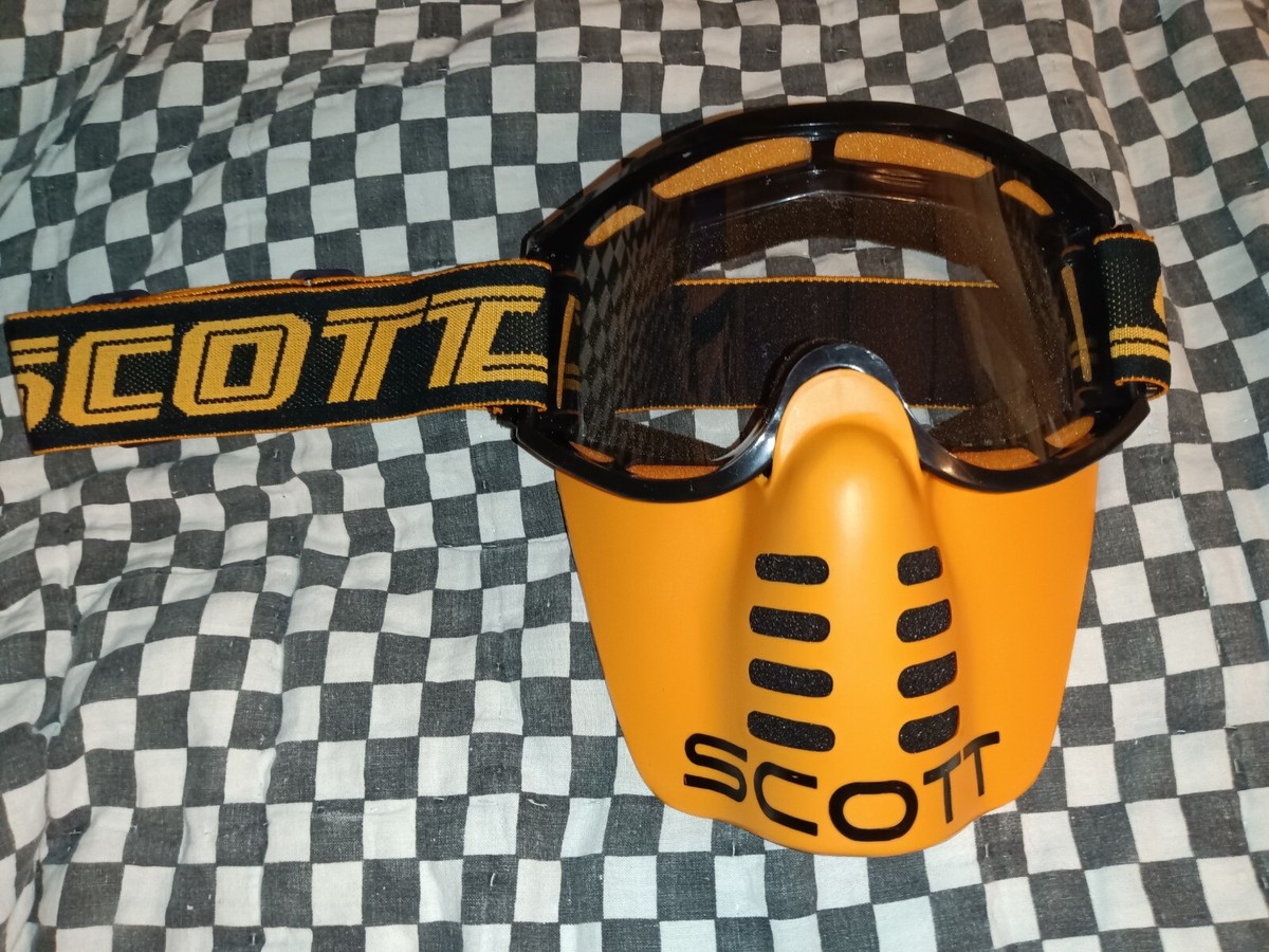 Vintage SCOTT Goggle 59 Black / Orange guard,mx,ama, motocross