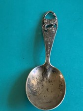 Sterling Silver Vintage 4  Hey Diddle Diddle Child  s Spoon 18.0 Grams