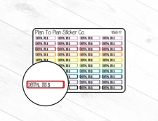 1868-17~~Dental Insurance Due Boxes Planner Stickers.
