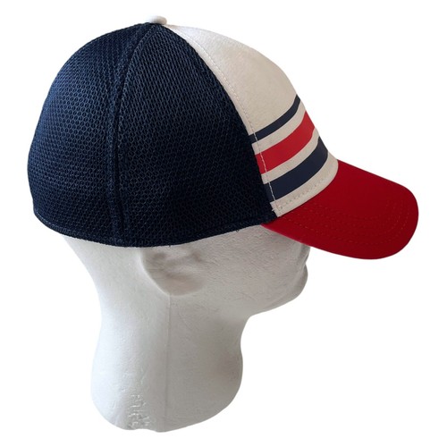 Callaway Golf L/XL A-Flex Hat Cap Fitted Stretch Red White Blue Classic Striped - Picture 3 of 12