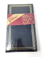 Vintage Robinson Reminders Photo Album 300 Pocket Genuine Bonded Leather
