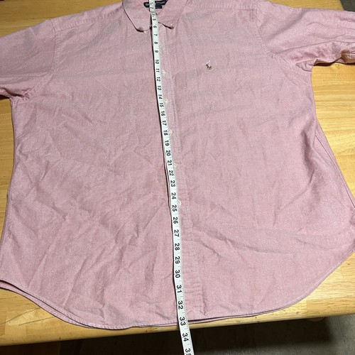 Camisa delantera Polo Ralph Lauren XL BLAKE manga corta rosa o salmón con botones - Imagen 6 de 6