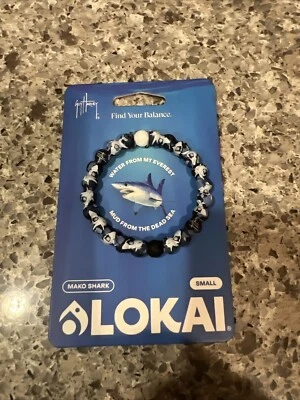 NWT LOKAI GUY HARVEY MAKO SHARK BEADED Silicone BRACELET SMALL - Image 1 of 3