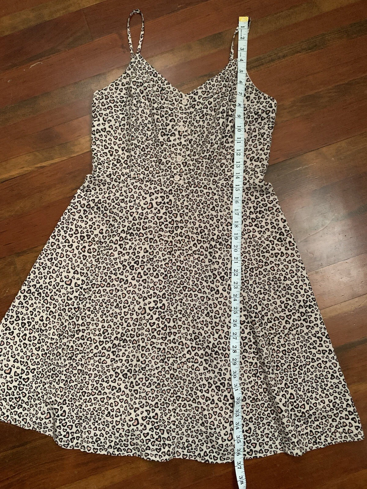 VALENTINO Abito skater stampa cuore leopardato 6 GAP gotico anni 90 stile Y2K data notte S animale