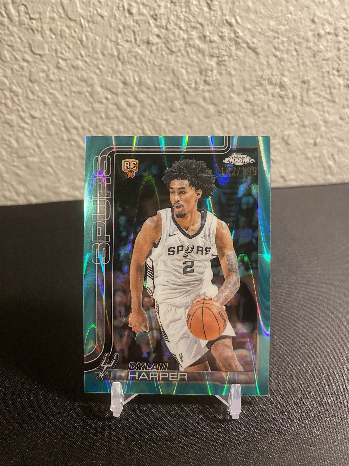 2025-26 Topps Chrome - Dylan Harper #252 Aqua Raywave Refractor /199 (RC)