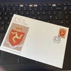 ISLE OF MAN EE  1992 FIRST DAY COVER £5 TO PAY LABEL FDC Unaddressed POSTAGE DUE