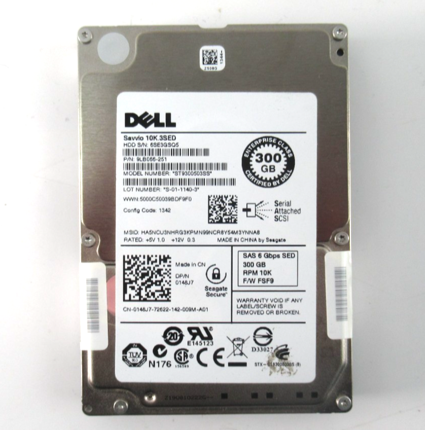 300GB SAS 2.5"" 10K 6Gb/s HDD - 148J7