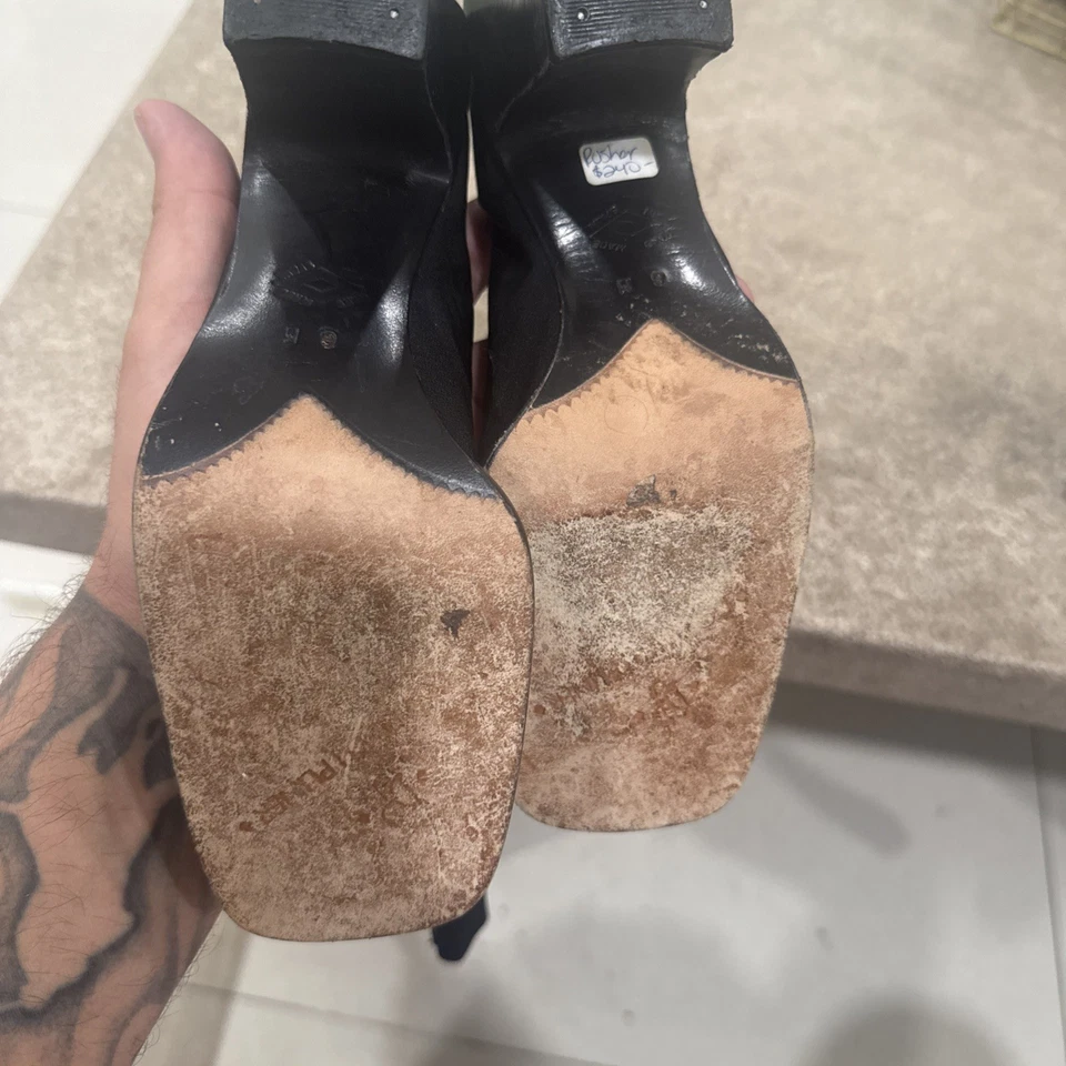 Donald Pliner Cayden Knee High Boots Suede Stretch Pull On  Size 6   Vintage Y2K - Image 4 of 4