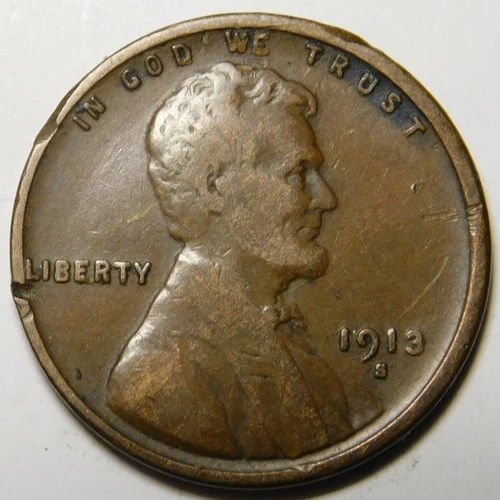 1913 S Lincoln Wheat Cent Penny  VF-Details  "Actual Coin Pictured"