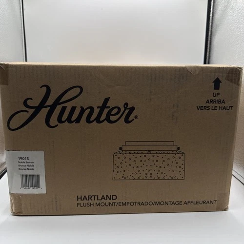 Hunter Fan Company Hartland 2 Bulb Flush Mount Indoor Light Fixture NIB - Picture 5 of 12