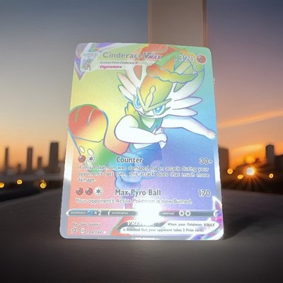 Pokémon Cinderace VMAX Secret Rare Holo 320 HP 194/192 Rebel Clash Max Pyro Ball
