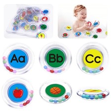 ABC Bath Toys 26PCS Floating Alphabet Letters with Rattle, Mold Free Bathtub ...