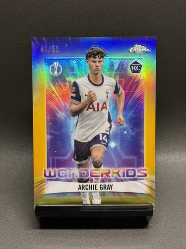 2024-25 Topps Chrome UEFA Archie Gray Wonderkids Rookie Gold /50 Tottenham RC