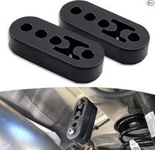 2 PCS 4 Holes Exhaust Rubber Hanger, Adjustable Exhaust Pipe Support Bracket, Hi