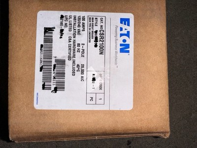 Eaton CSR2100N 100 Amp 2 Pole Circuit Breaker 240VAC Main 100A 2P   NEW