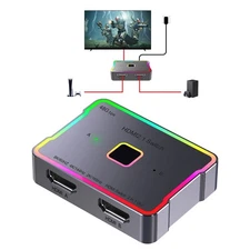 hdmi Switch 4K 120hz 144hz 240hz Splitter 2 in 1 Out 8K 60hz switcher 2.1 Hub...