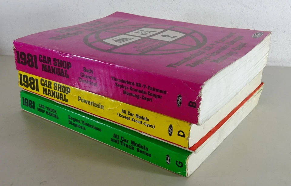 Manual De Taller Ford Mustang, Thunderbird / Lincoln Continental / Mercury 1981 - Imagen 2 de 4