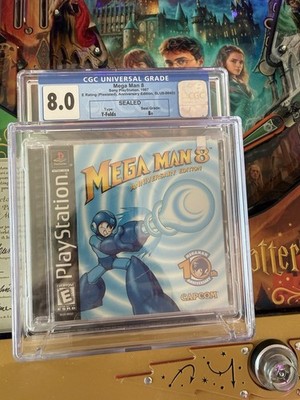 CGC 8.0 CRACKS IN CASE Mega Man 8 PS1 Sealed Anniversary Collector's Edition