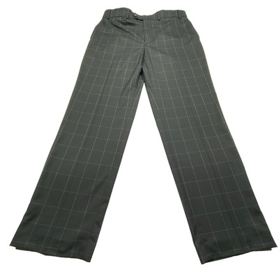 Vtg Ralph Lauren Blue Label Pants Mens 36x32 Black Windowpane Dress Trousers