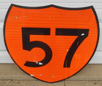 1 Vintage 57 Shield Road Sign - Aluminum Reflective 24'' x 24'' #2